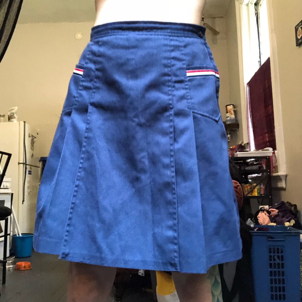 Vintage Blue Sailor Moon pleated schoolgirl skirt